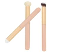 SOIMISS 3 pezzi Pennelli Professionali con Spugnetta Pennello Correttore e Pennello per Sfumare e Applicare Fondotinta per e Make Up Naturale o Drammatico Facili e Resistenti