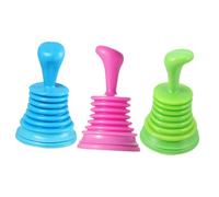 SOIMISS 3 Pezzi Sturalavandini PVC per Cucina e Bagno Ventose Resistenti ad Alta Pressione Strumento Ergonomico Intasamento per Scarico e Tubo Scarico Cucina Colore Casuale Colore Casuale