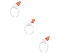 SOIMISS 3 Pz Cerchietto con anatra bianca fascia per in peluche con anatra fascia per animali imbalsamati copricapo carino anatre fascia dei cartoni animati fasce d'anatra tessuto
