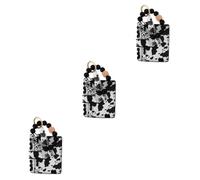 SOIMISS 3 Pz Porta carte con perline silicone portafogli con cerniera zipper wallet gabs portafogli portachiave pash bag portachiavi borsa per le donne borsetta da Lega di zinco