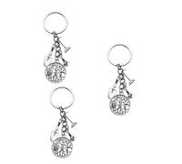 SOIMISS 3 Pz Portachiavi in metallo Bomboniere Per Ricongiungimento Familiare Portachiavi Della Borsa Portachiavi Contadino Portachiavi Creativi Portachiavi Ornamenti Silver