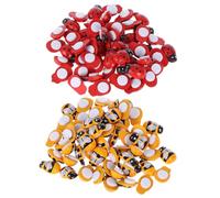 SOIMISS 300 Pezzi Mini Statuette di Piccole Sculture di Animali a Forma di Coccinella per Decorazioni Fai da Te Mini Ciondoli Ornamentali Retro Piatto per Micro Paesaggi e Stile Casuale