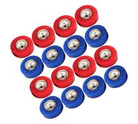 SOIMISS 32 pezzi Shuffleboard Pucks e Mini Roller Set Accessori Resistenti per Giochi da Tavolo con Sfere Scorrevoli Blu e Rosse Ricambi Shuffleboard Rulli per Divertenti Partite Desktop