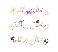 SOIMISS 3paia Ciglia Finte Paillettes Per Halloween Design Teschio e Zucca Accessori Da Donna Per Feste in Maschera e Cosplay Look Audace e Glamour