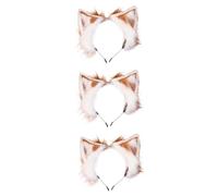 SOIMISS 3pezzi Cerchietto Cosplay Con Orecchie Di Gatto Morbide e Adorabili Accessori Per Feste e Halloween Per Amiche e Fidanzate