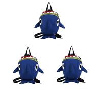 SOIMISS 3pezzi Zaino Per Ragazzo Ragazza Con Design Squalo e Di Sicurezza Zaino Per Scuola e Blu Compatte Materiale Canvas Per Giocattoli e Cambio Vestiti