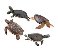 SOIMISS 4 Figurine Tartarughe Realistiche Giocattoli per Prescolari e Decorazioni Tematiche per Animali Marini Ottimo per Insegnamento e Creatività Infantile