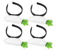 SOIMISS 4 Pezzi Creative Fruit and Vegetable Hairband Copricapo Per Adulti Fascia Per La Testa Di Halloween Accessori Per Novità Verdure Finte Fascia Fai Da Te Bianca Plastica