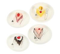 SOIMISS 4 Pezzi Di Torta in Miniatura Mini Roba Da Cucina Decorazione Della Cucina Alimentare in Miniatura Decorazioni Di Mini Casa Mini Dessert Mini Food Model Kit Resina