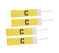 SOIMISS 4 Pezzi Fasce Capitano Calcio Regolabili Bracciali Sportivi Resistenti Antiscivolo per Squadre Adulti e Colori Luminosi e Materiali Durevoli per Partite di Calcio