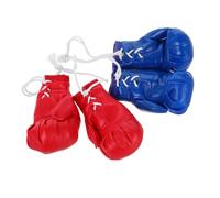 SOIMISS 4 Pezzi Mini Guantoni da Boxe per Decorazioni Natalizie e Feste Rosso e Blu Accessori Portachiavi Sportivi per Auto e Casa