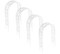 SOIMISS 4 Pezzi Mini Traliccio da Giardino ad Arco in Ferro Bianco, Supporto per Piante Rampicanti e Piante in Vaso, Stile Vintage Europeo, per Balcone e Interno Verde Accogliente