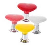 SOIMISS 4 pezzi per Scarico Wc Forma Cuore da Pulsanti per Giallo Bianco Rosa Facili da Installare per Serbatoi Wc Design Elegante e Pratico per Uso