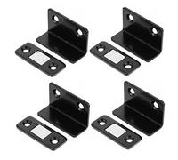 SOIMISS 4 Pezzi Porta ad aspirazione Magnetica Magnetico fermate mobiletti Presa dell'Armadio Fermo della Porta dell'Armadio Chiusura Magnetica della Porta Cattura Magnetica Acciaio Nero