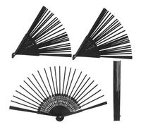 SOIMISS 4 Pezzi Struttura Ventaglio Pieghevole in bambù da Base per Ventagli Cinesi e Giapponesi Materiale Te per Artigianato e Progetti Creativi Cornice Liscia e Portatile per Feste