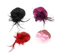 SOIMISS 4 Pz Cappello Di Fermaglio Per in Rete Sciarpa Da Uomo Copricapo Da Tè Clip a Coccodrillo Da Matrimonio Fermaglio Per Affascinante Maschera Solare Barra Flash