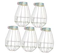SOIMISS 5 Pezzi Ceramica Antiscottatura Reptile Protezione Lampadina in Metallo Paralume a Gabbia Copertura Della Lampadina Fai Da Te Protezione Rotonda Del Paralume Ferro Da Stiro