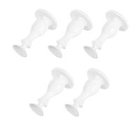 SOIMISS 5 Pezzi Fermaporta Adesivi PVC Morbido Anticollisione per Pavimenti e Muri Forte Adesione Senza Riduce Rumore per Casa Ufficio Bagno Design Compatto Bianco