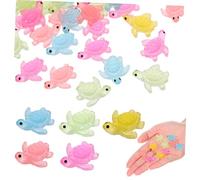 SOIMISS 50 Pezzi Giocattolo Che Si Illumina Al Buio Solare Piccole Tartarughe Giocattoli Per Mini Piccoli Animali Marini Centrotavola Ragazzo Leggero Resina