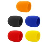 SOIMISS 5pezzi Coperture in Schiuma Antivento Per Microfono Portatile Parabrezza Per Microfono Wireless Da Palco Protezioni Colorate