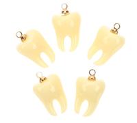 SOIMISS 5pezzi Pentito Di Ciondoli Per Denti Ciondoli Per Gioielli Fai Da Te Pendenti Per Artigianato Collane e Braccialetti Realizzati in Resina Per Creare Accessori Personalizzati e