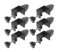 SOIMISS 6 Morsetti per Divisorio da Scrivania in Lega di Alluminio Regolabili per Spessori 4-25 MM Clip di Fissaggio per Pannelli di Protezione Ufficio Supporto Mobile per Schermi