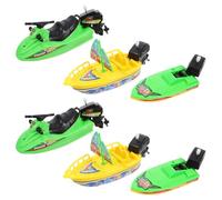 SOIMISS 6 pezzi Barche Giocattolo da Bagno in Plastica Colorata Vele e Motoscafi Resistenti e Sicuri Giocattoli Galleggianti per Divertimento Interattivo Senza Batterie per Vasca e