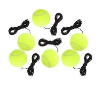 SOIMISS 6 Pezzi Kit Palline Tennis Allenamento con Corda Resistente per Rimbalzo e Pratica Singola Attrezzo Portatile per Casa Palestra Strumento per Migliorare Tecniche e Memoria