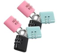 SOIMISS 6 pezzi Lucchetti Combinazione Resistente Usura Piccoli Blocca Armadietti Multiuso Codice Cifre per Scuola Palestra e Cancelli