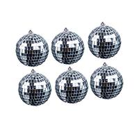 SOIMISS 6 pezzi Palline da Discoteca Argentate da Pz per Decorazioni Feste Matrimoni e Discoteche per Luci e Festive