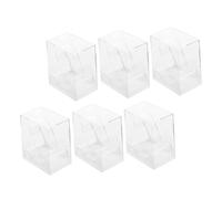 SOIMISS 6 pezzi Porta Orologi Trasparenti Quadrate con Scomparti Custodie Organizer Compatte per Orologi e Gioielli Leggere e Resistenti per Casa e Viaggio