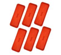 SOIMISS 6 Pezzi Sottovasi Rettangolari in Plastica PP Resistenti per Piante da Interno Vaschette Raccogligocce per Fioriere Protezione Superfici e Pavimenti da Perdite e Sporco