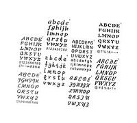 SOIMISS 8 pezzi Stencil Lettere e Numeri Grandi Pet Resistente Riutilizzabili e Impermeabili per Pittura e Progetti Artistici DIY Adatti Varie Superfici