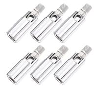SOIMISS Adattatore per Lampada M10 Testa Snodata Regolabile, Design Filettato in Metallo Argento per Luci Decorative e Spot, Confezione da 6 Pezzi
