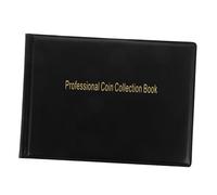 SOIMISS Album per Raccolta Monete in PVC Nero Porta Monete e Francobolli Commemorativi Organizer Trasparente Durevole per Collezionisti e Regalo