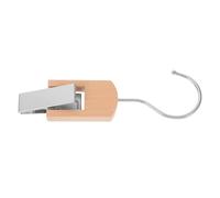 SOIMISS Appendini Pinze in Legno e Acciaio Inox Argento, Versatili e Multiuso per Cappelli e Sciarpe, per Armadio e Uso Domestico, Design Semplice e Elegante