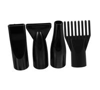 SOIMISS Beccuccio Phon per Cani, 4 Pezzi Abs Nero, Ugello Pettine per Asciugacapelli, Accessorio Pratico per Toelettatura e Styling