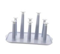 SOIMISS Bicchieri in Plastica Grigio Blu Scolabottiglie e Organizer per Bottiglie e Bicchieri Supporto Compatto e Ventilato per Asciugatura e Conservazione
