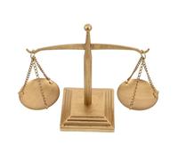 SOIMISS Bilancia Vintage da Scrivania Metallo Giustizia per Avvocati Decorazione da Ufficio per Mensola Scultura Retrò per