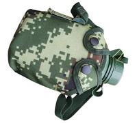 SOIMISS Borraccia Militare Design a Gancio Antigoccia in Lega di Alluminio 1l Resistente e Funzionale per Escursionismo e Campeggio Outdoor