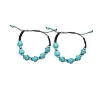 SOIMISS Braccialetto Tartaruga Turchese da Donna, Set 2 Pezzi, Gioielli da Polso Eleganti Ciondolo Tartaruga, Accessorio Versatile per Viaggi e Look Quotidiano