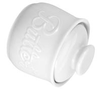 SOIMISS Burriera Francese in Ceramica Bianca con Coperchio Ermetico Contenitore per Burro e Formaggi Freschi Conservazione Tradizionale per Cucina e Piano di Lavoro