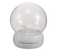 SOIMISS Campana di Vetro Trasparente Base Luminosa LED Bianca, Cupola Espositiva per Fiori Eterni e Decorazione San, Copertura Antipolvere per Esposizione e Ricordi Duraturi