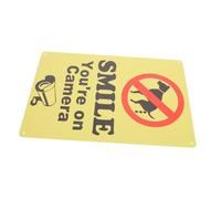 SOIMISS Cartello Segnaletico Cane No con Telecamera Avviso per Giardino e Cortile Targa in Vintage Resistente e Anti-sbiadimento per Passeggiate e Aree Esterne