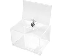 SOIMISS Cassetta Postale da Parete Trasparente con Chiave Cassetta dei Suggerimenti in Acrilico 16X115X204 CM per Ufficio e Raccolta Donazioni