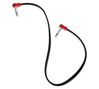 SOIMISS Cavo Patch per Effetti Chitarra 50 CM Connettore a Testa Piatta Angolato Schermato Cavo di Collegamento per Pedali e Tastiera Accessorio per Basso e Pedalboard Live