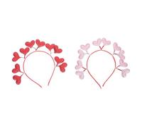 SOIMISS Cerchietti per Chioma a Forma di Cuore Regolabili Fasce Elastiche Leggere per Feste e Matrimoni Decorazioni Chioma per Natale Compleanni e Appuntamenti Set 2 Colore Casuale