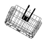 SOIMISS Cestino Anteriore Bicicletta in Metallo Staccabile Multi-Funzione Robusto e Resistente AI Graffi Portapacchi per Mountain Bike con Grande capacità di Carico Nero