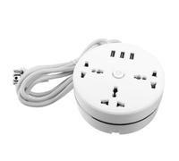 SOIMISS Ciabatta Multipresa da Viaggio 3 Prese e 3 Porte Usb, Protezione da Sovracorrente, Cavo da 2,8 Metri, Design Compatto e Resistente in Pvc e Pp