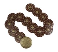 SOIMISS Cintura Donna Larga con Disco Vintage in Metallo Intagliato Cinturone Western Boho con Design Svuotato Cintura Decorativa PU Cowboy per Casual e Formali